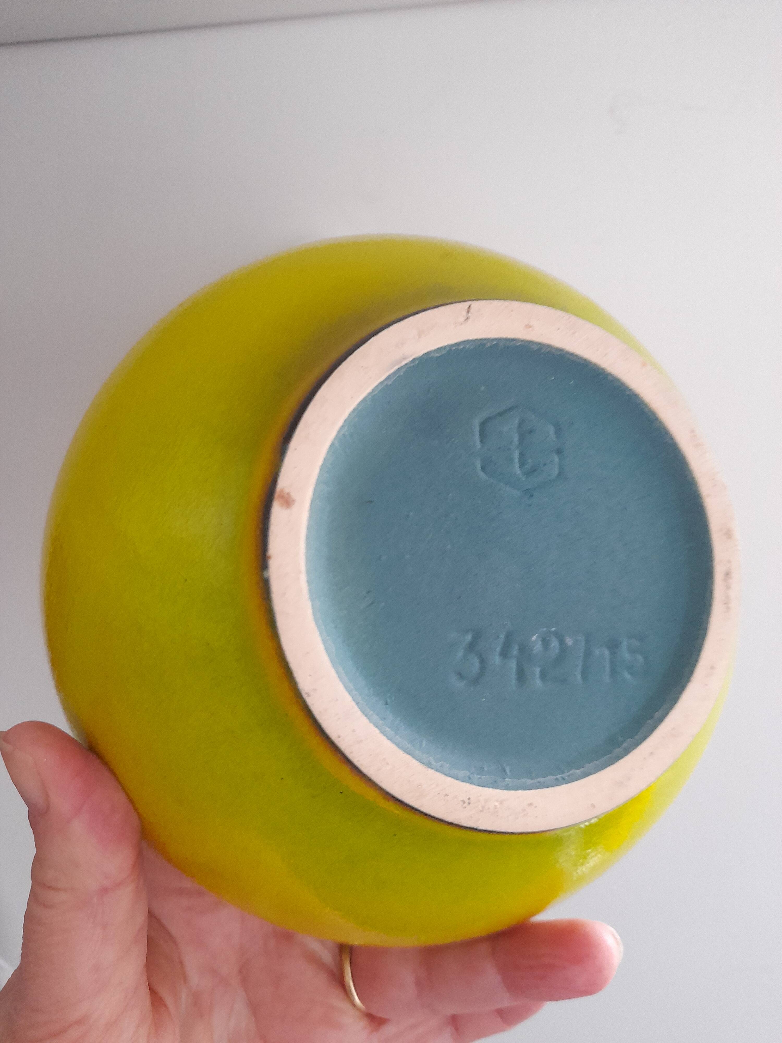 Steuler Keramik sphere-shaped trinket tray, 1960, Kari Zalloni