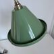 Vintage lamp 1920 Monix nickel-plated metal sage green sheet - 50 cm