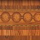 Transitional style commode in marquetry