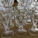Set 6 wine glasses, 6 water glasses and 6 crystal shot glasses