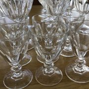 Set 6 wine glasses, 6 water glasses and 6 crystal shot glasses