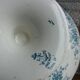 Plat sur pied 1900 Terre de fer service Anémone