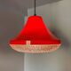 Space Age orange designer chandelier from the 70s