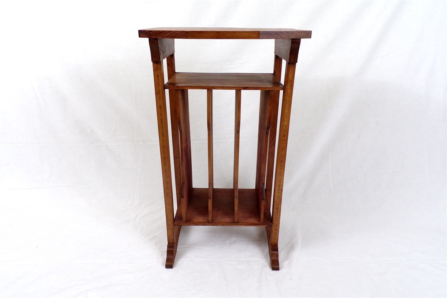 Vintage table-piece furniture with music magazines