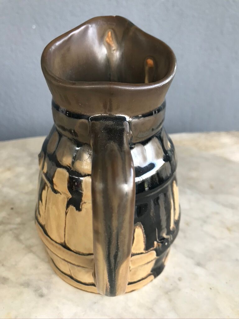 Vintage pitcher enamelled sandstone