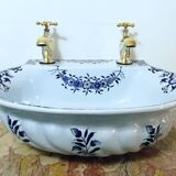 Lavabo de style vieux Rouen peint à la main