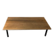 Wooden coffee table with metal legs