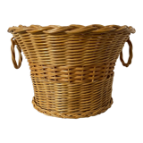 Vintage woven wicker pot cover