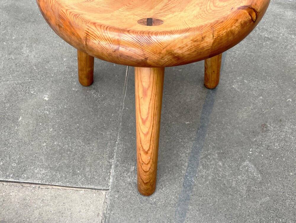 Mid-century pine sauna stool by Bertel Gardberg for Artek, 1950s.