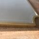 Brass bevelled mirror, Italy, 60s