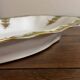 Vintage large rectangular green serving platter with Limoges gilt trim