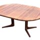 Vintage Teak Glostrup Dining Table Extendable Oval 1970s