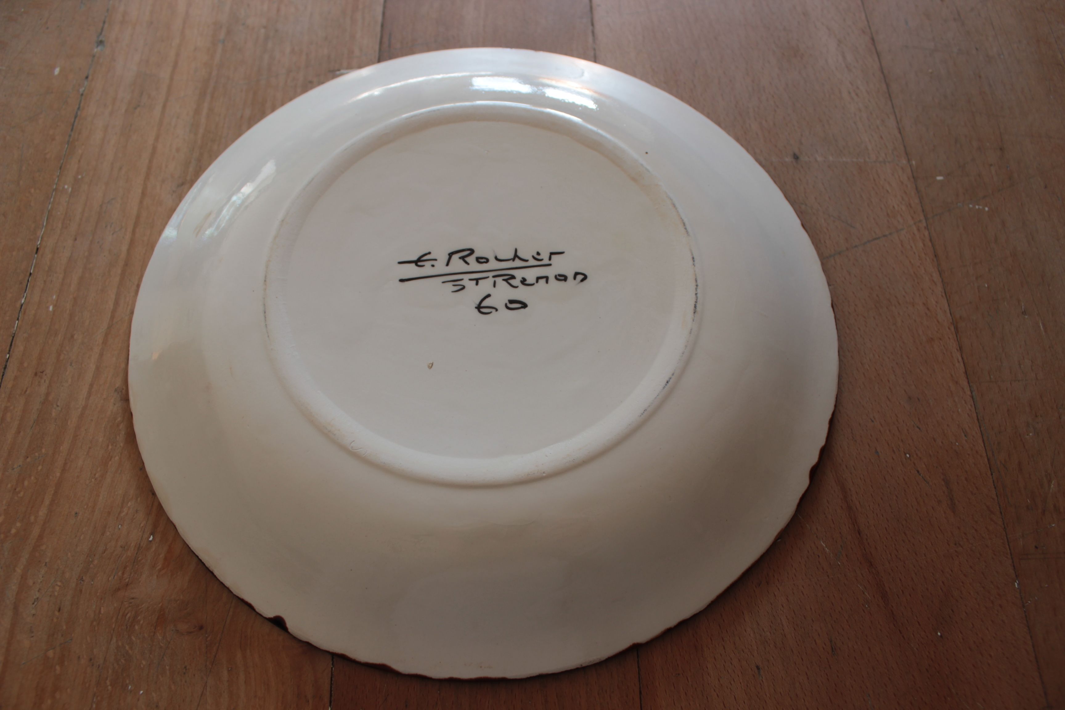 Assiette faïence Emile Rocher Saint Renan | Selency