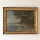 Large Vintage Sea Landscape Original Oil Painting, circa 1923