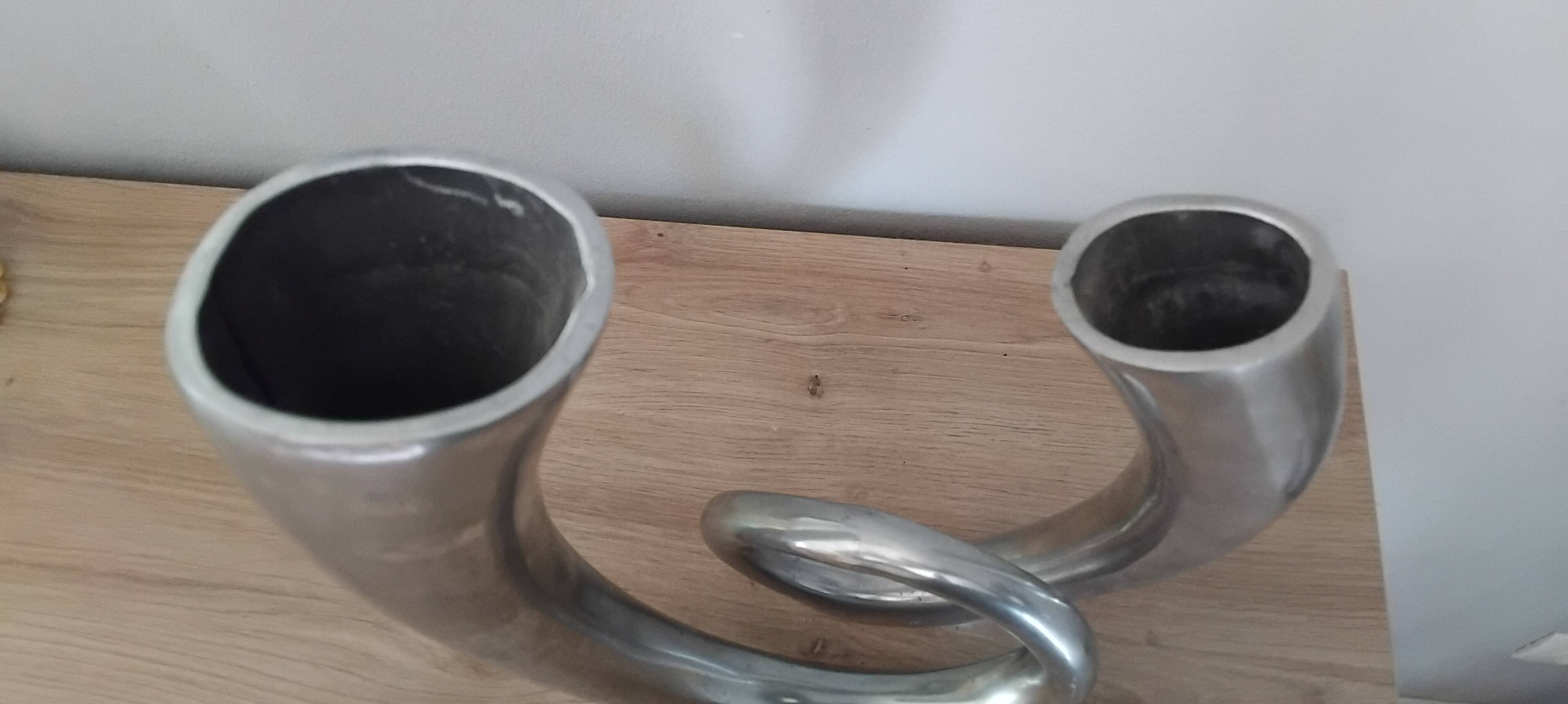 Vase soliflore Silea en aluminium, année 70-80
