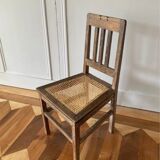 Chaise ancienne bois et cannage