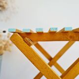Wooden folding stool - Antique plant stand