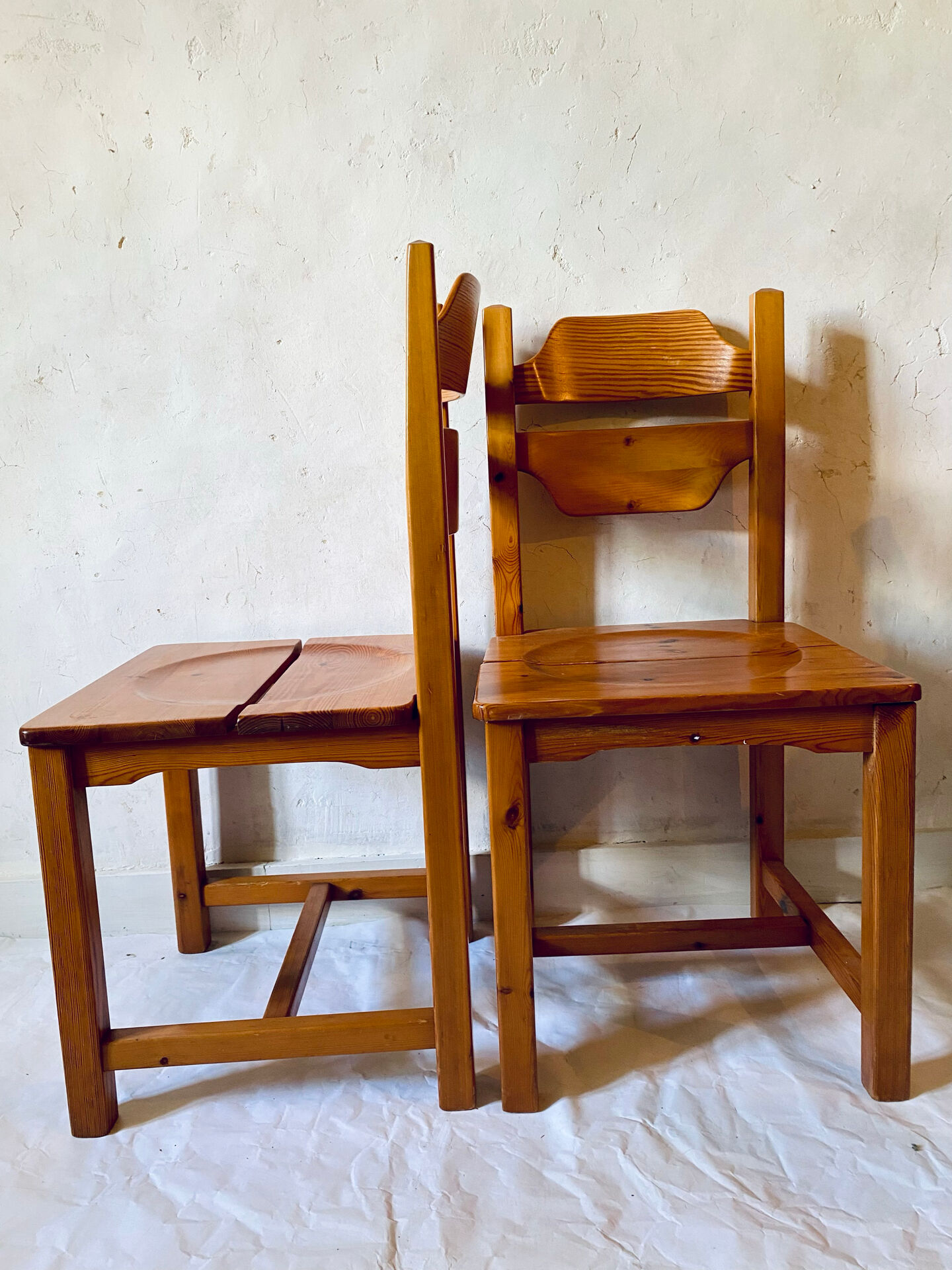 Brutalist chair pair