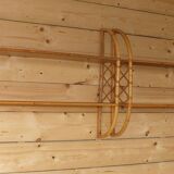 Pair of vintage rattan shelves