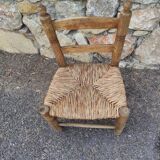 Chaise paillée ancien pour enfant