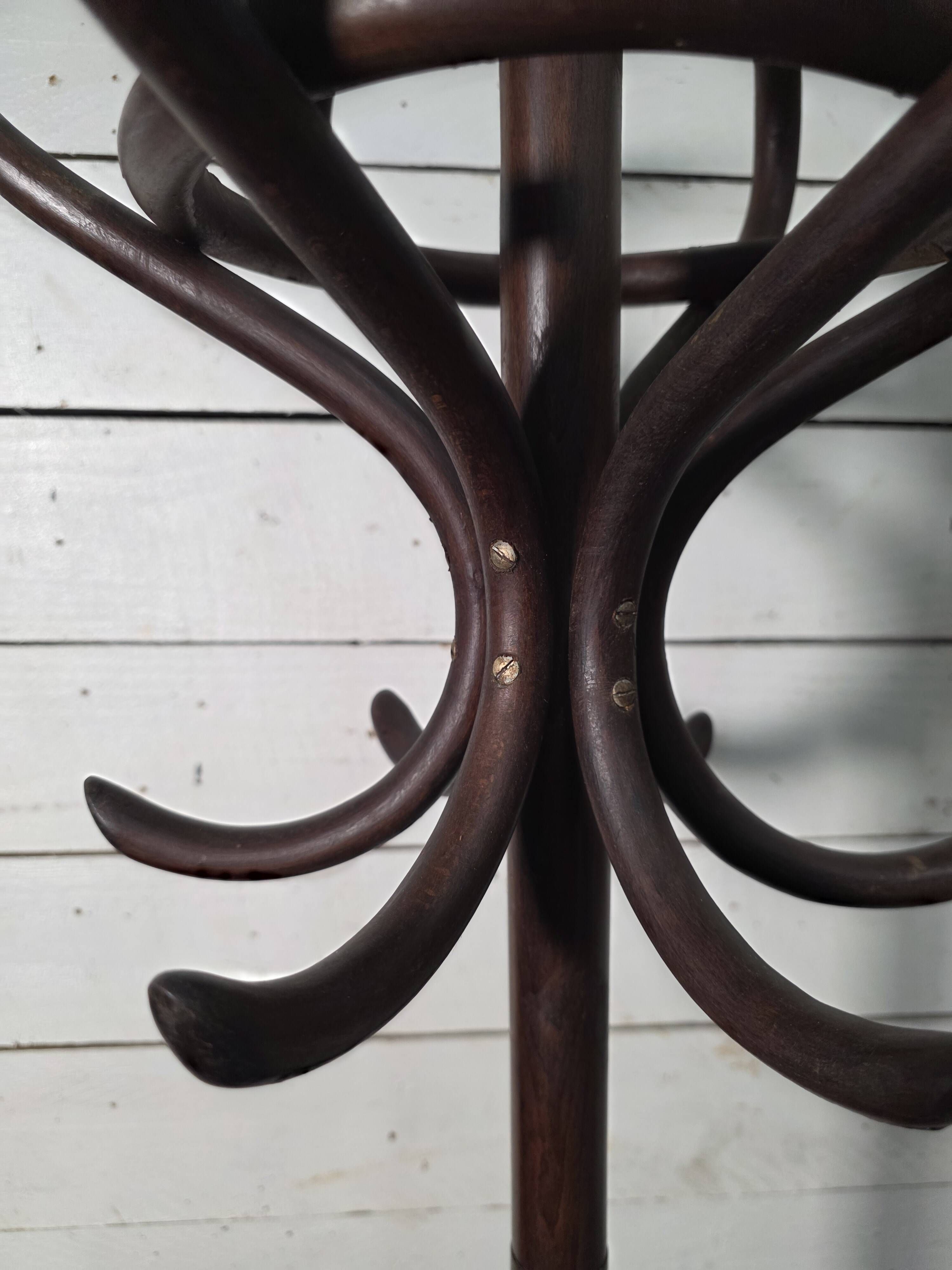 Curved antique wooden parrot
