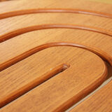 Set of 3 solid barstools in oak by Allmilmö