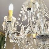 Glass chandelier with polypropylene arms – 9 lights