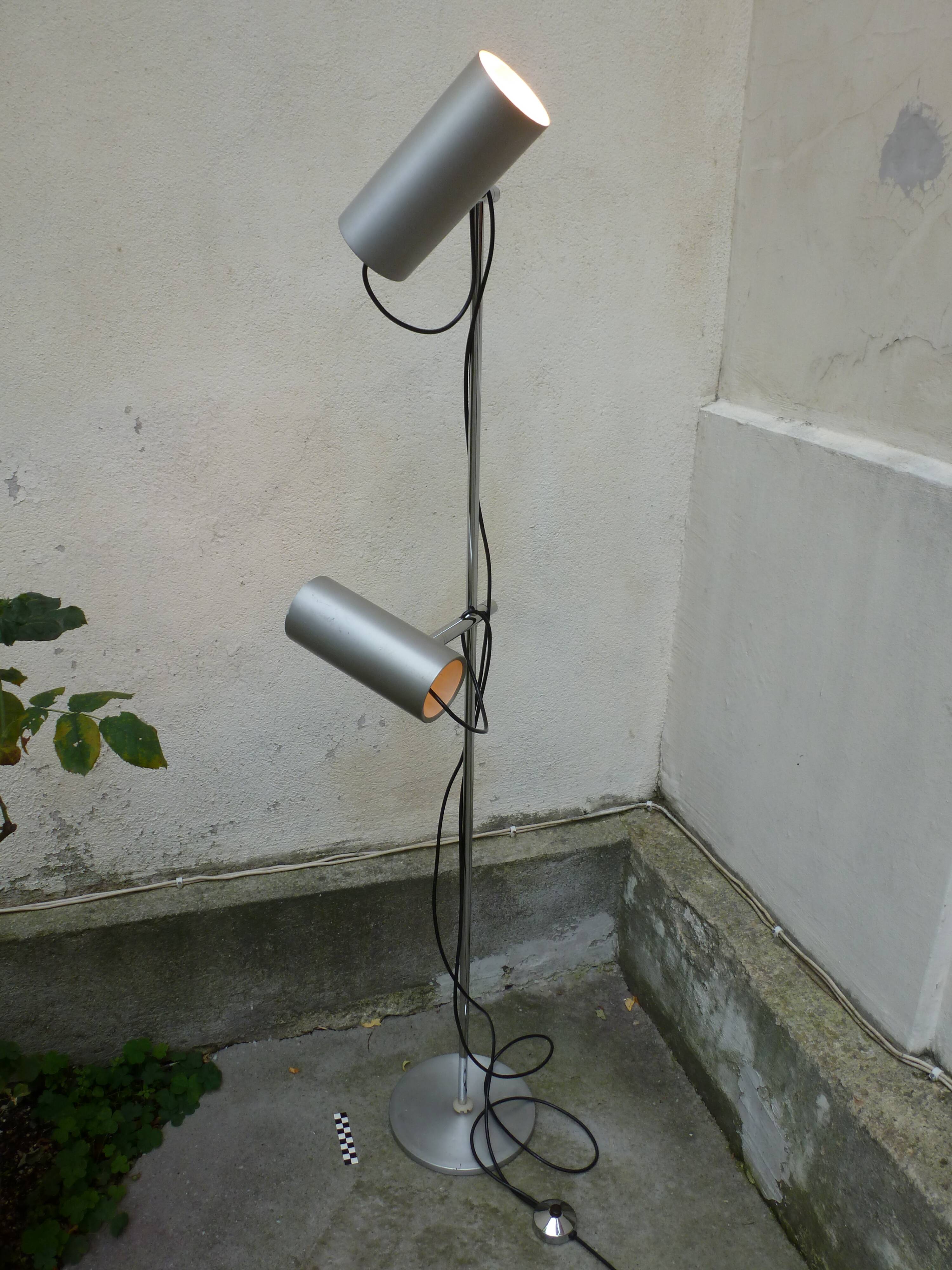 Floor lamp 70s stainless