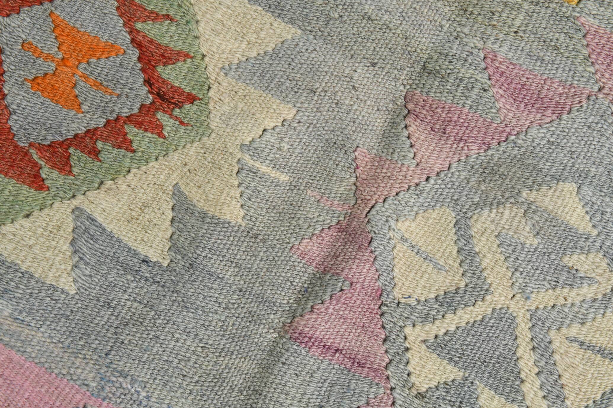 7x9 Oushak Area Rug, Boho Rug, Rare Style Rug, Colorful Rug, 195x259Cm