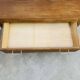 Wooden chest of drawers, splayed legs from the 1950s, vintage