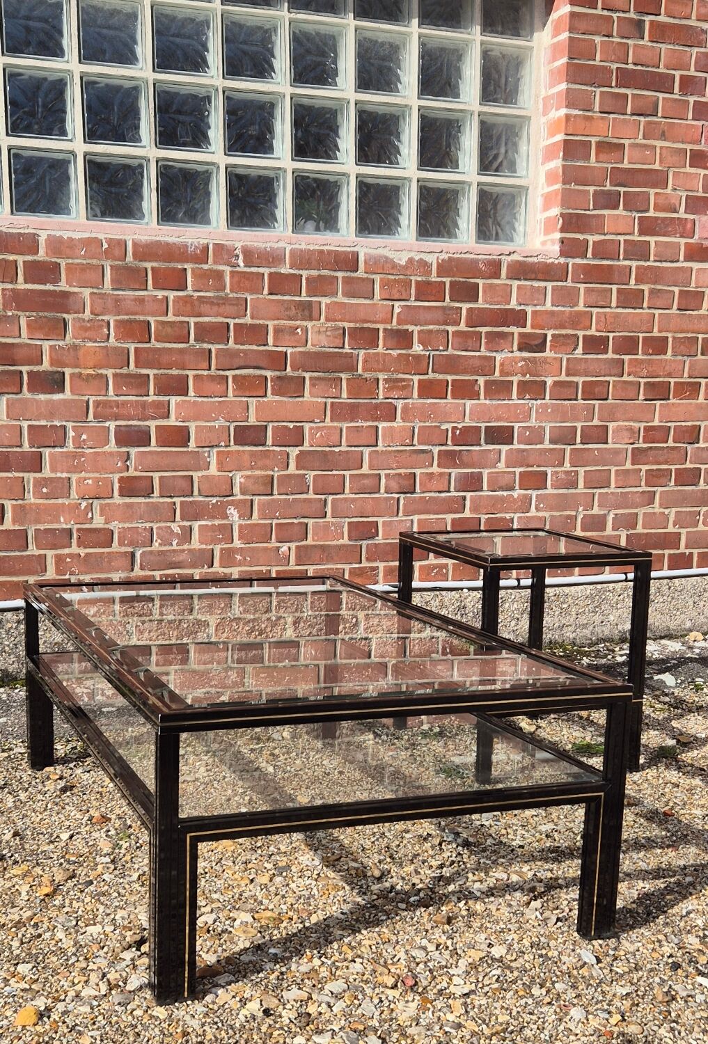 Coffee table and side table Pierre Vandel 1970