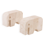 Vintage travertine elephant sculptures by Enzo Mari for Fratelli Mannelli, 1970s