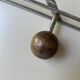 modernist coat rack in chrome and wood, 1970s design