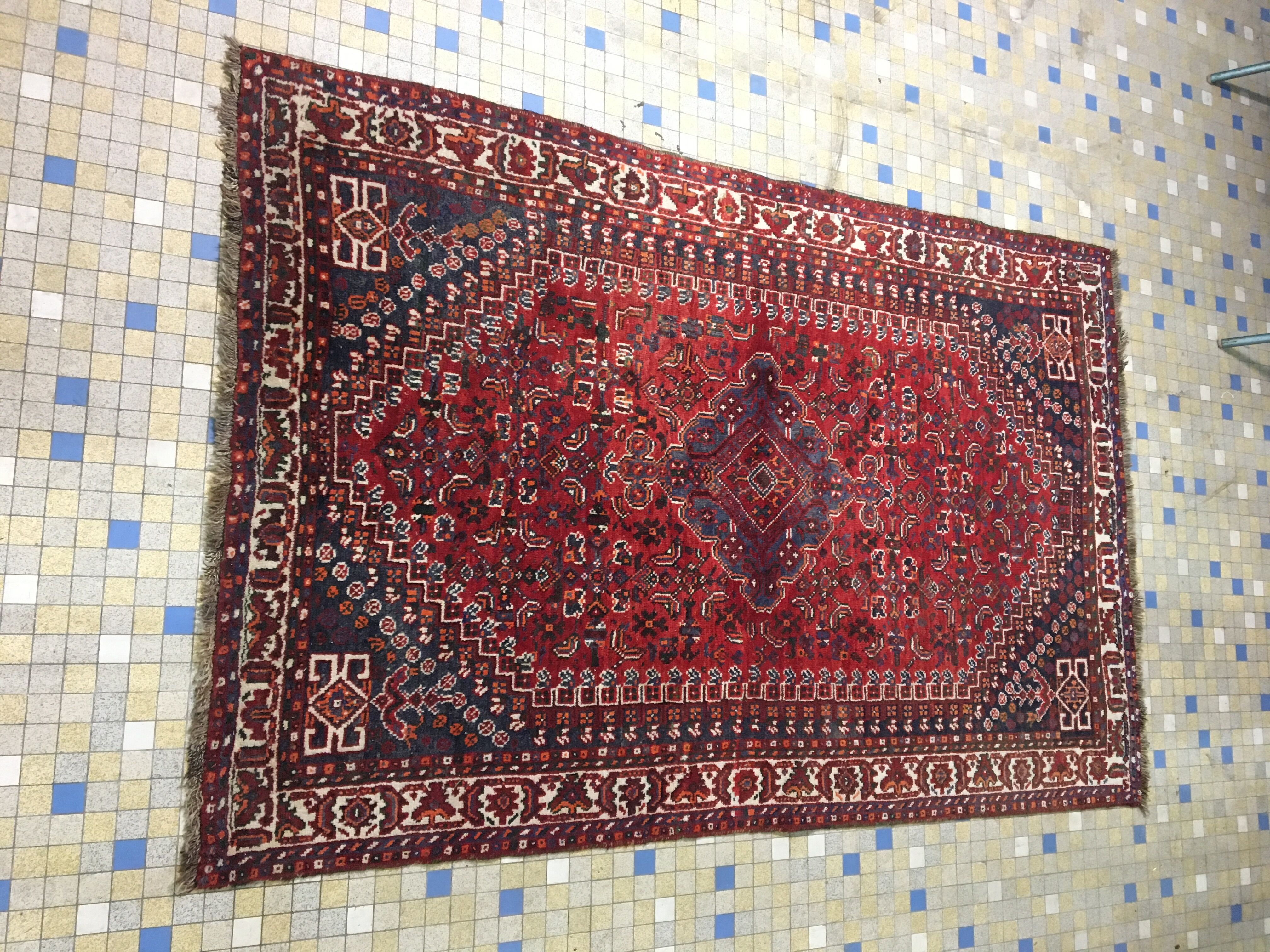 Antique Shiraz carpet pure wool, handmade