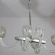 Amazing 6 Light BarovierArt Deco Chandelier, "Bullicante" Glass Murano, 194