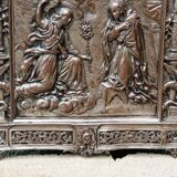 Copper plaque, Annunciation, signed Edouard Thiébaut