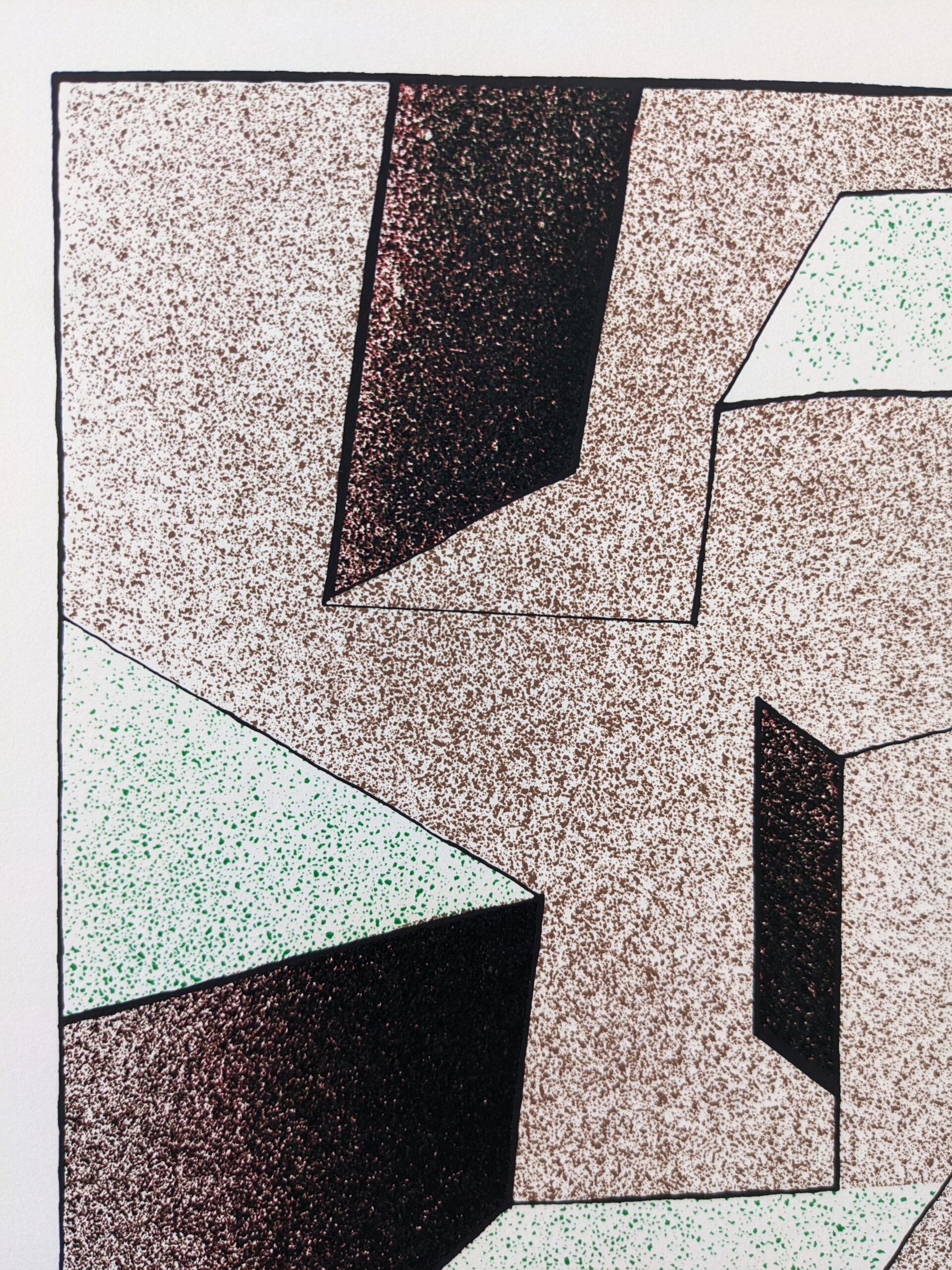 Mid-Century Modern Swedish Signed Lithography by Curt Hillfon (1/211) "Kinetic Shapes"