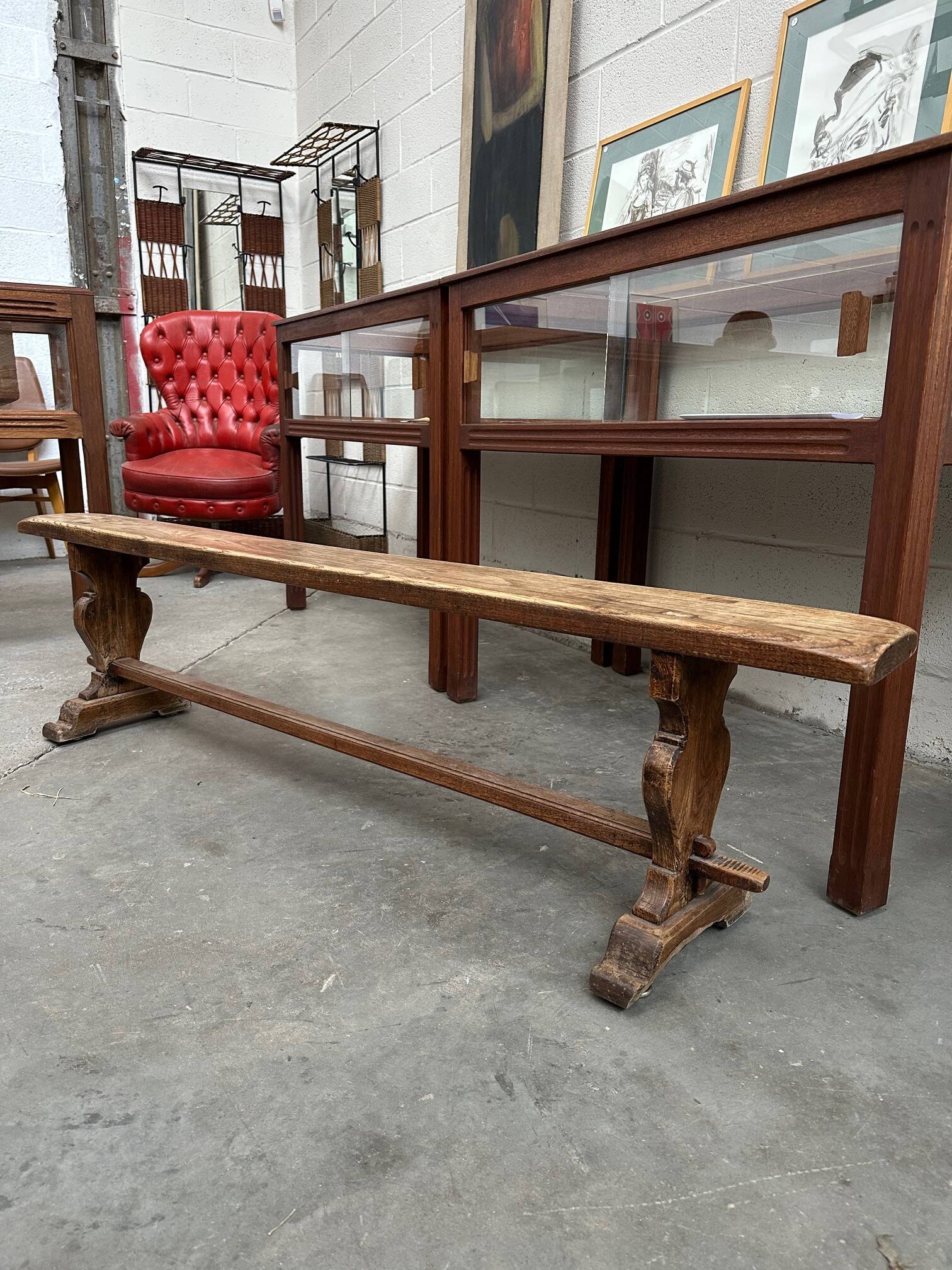 Oak bench, early 20th century