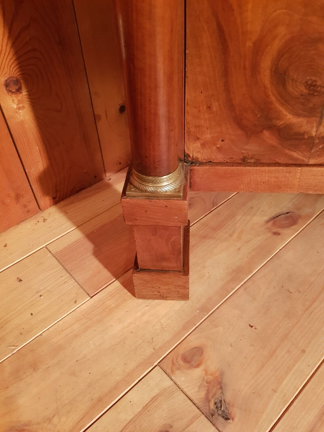 Empire secretary in walnut.