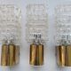 Three vintage Italian gold Targetti wall lights