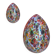 Floral multicolor murano style glass egg small table lamp, lot of 2 or a pair of chandeliers