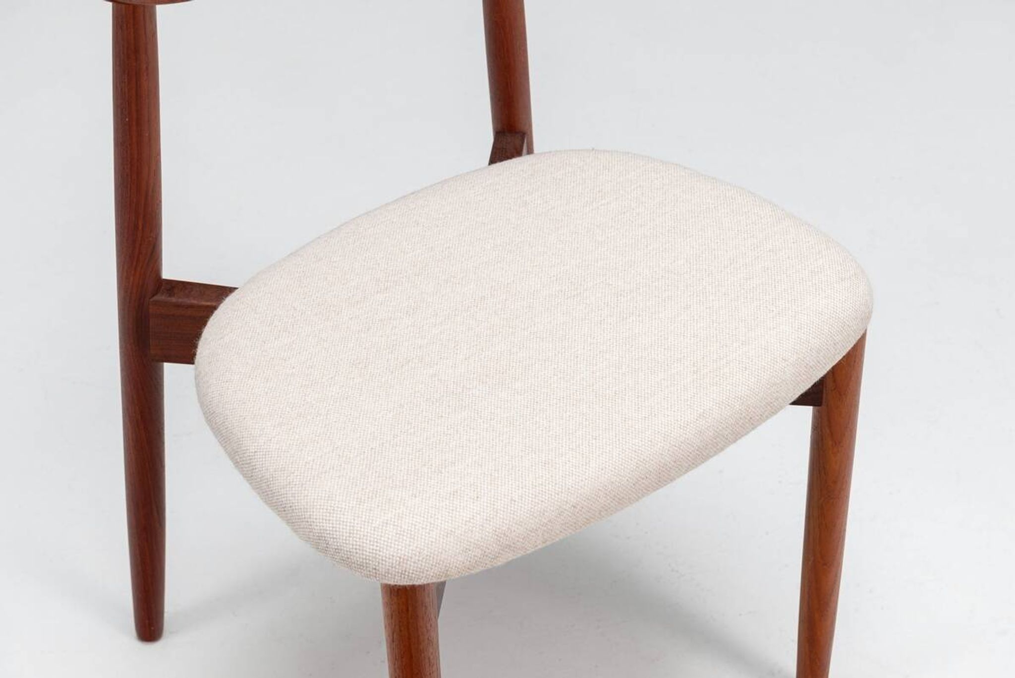 Harry Ostergaard set of eight dining chairs in teak Randers Denmark 1960