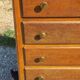 Vintage oak chest of drawers with 5 drawers from the 1950s.
