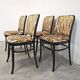 Set of 4 curved wood dining chairs by Josef Hoffmann for Mundus.