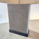 Stainless steel and suede lamp