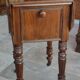 Old bedside table with drop flaps furniture louis xvi style/19th century