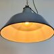 Industrial grey enamel factory pendant lamp, 1960s