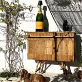 Bamboo and rattan tiki bar