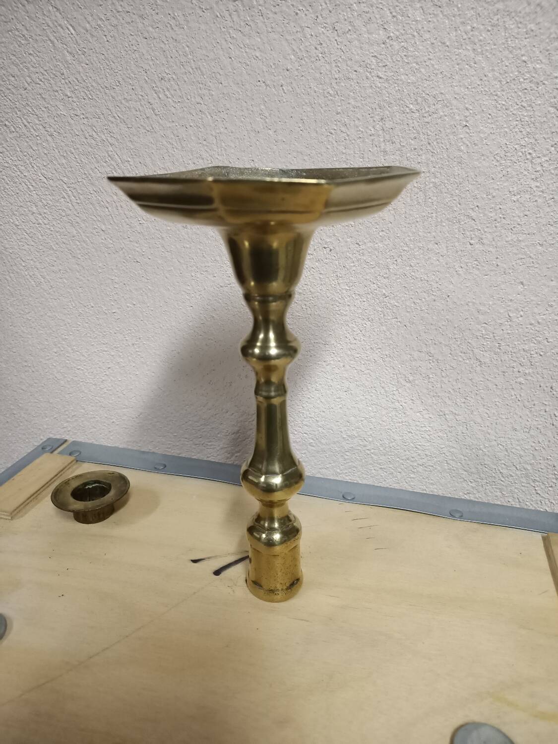 Gilded bronze candle holder