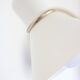 Pair of Scandinavian wall sconces, white and gold metal.